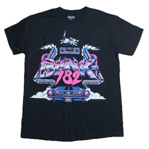 Blink-182 T Shirt M Black Fast Car Tee Hot Topic NEW *hole